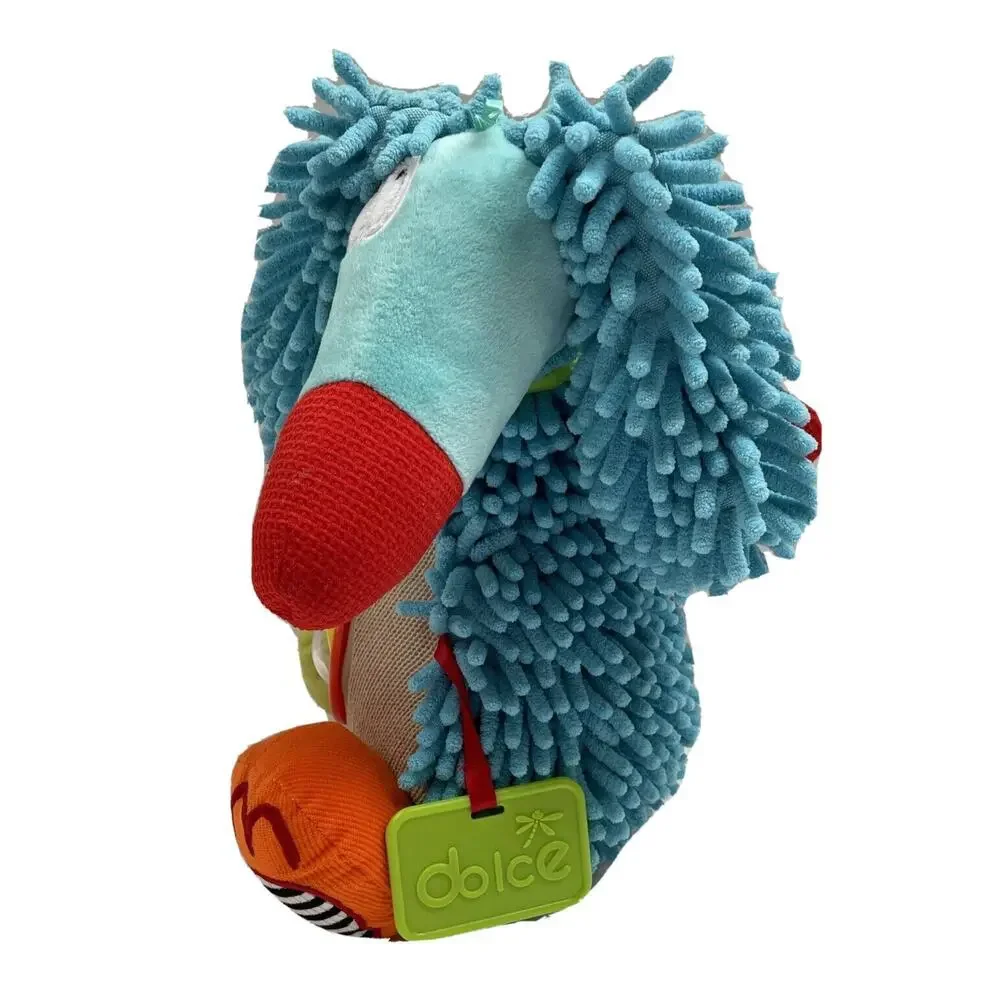 Dolce Play & Learn Alphonso Afghan Blue Hound Dog Activity Baby Plush Toy Animal